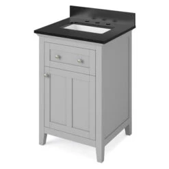 Jeffrey Alexander Jeffrey Alexander - 24 Inch Chatham Vanity With Vanity Top And Undermount Rectangle Bowl -Plumb Tile jeffrey alexander vkitcha24grbgr