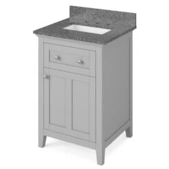 Jeffrey Alexander Jeffrey Alexander - 24 Inch Chatham Vanity With Vanity Top And Undermount Rectangle Bowl -Plumb Tile jeffrey alexander vkitcha24grbor