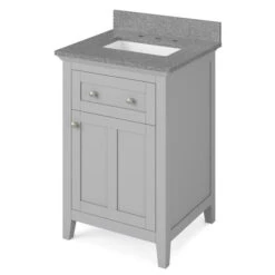 Jeffrey Alexander Jeffrey Alexander - 24 Inch Chatham Vanity With Vanity Top And Undermount Rectangle Bowl -Plumb Tile jeffrey alexander vkitcha24grsgr
