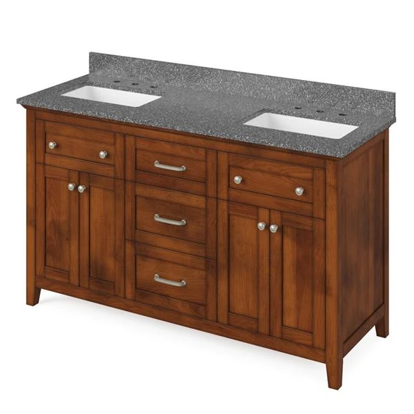 Jeffrey Alexander Jeffrey Alexander - 60 Inch Chatham Vanity With Vanity Top And Two Undermount Rectangle Bowls 5 Jeffrey Alexander Jeffrey Alexander - 60 Inch Chatham Vanity With Vanity Top And Two Undermount Rectangle Bowls - Image 3