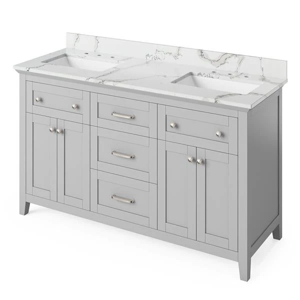 Jeffrey Alexander Jeffrey Alexander - 60 Inch Chatham Vanity With Vanity Top And Two Undermount Rectangle Bowls 16 Jeffrey Alexander Jeffrey Alexander - 60 Inch Chatham Vanity With Vanity Top And Two Undermount Rectangle Bowls - Image 14