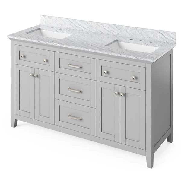 Jeffrey Alexander Jeffrey Alexander - 60 Inch Chatham Vanity With Vanity Top And Two Undermount Rectangle Bowls 13 Jeffrey Alexander Jeffrey Alexander - 60 Inch Chatham Vanity With Vanity Top And Two Undermount Rectangle Bowls - Image 11