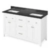 Jeffrey Alexander Jeffrey Alexander - 60 Inch Chatham Vanity With Vanity Top And Two Undermount Rectangle Bowls -Plumb Tile jeffrey alexander vkitcha60whbgr