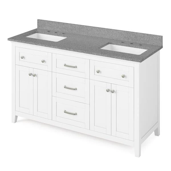 Jeffrey Alexander Jeffrey Alexander - 60 Inch Chatham Vanity With Vanity Top And Two Undermount Rectangle Bowls 9 Jeffrey Alexander Jeffrey Alexander - 60 Inch Chatham Vanity With Vanity Top And Two Undermount Rectangle Bowls - Image 7