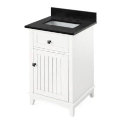 Jeffrey Alexander Jeffrey Alexander - 24 Inch Savino Vanity With Vanity Top And Undermount Rectangle Bowl -Plumb Tile jeffrey alexander vkitsav24whbgr