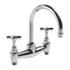 Lefroy Brooks - Classic Deck Mounted Basin Bridge Mixer With Cross Handles -Plumb Tile lb 9007 24