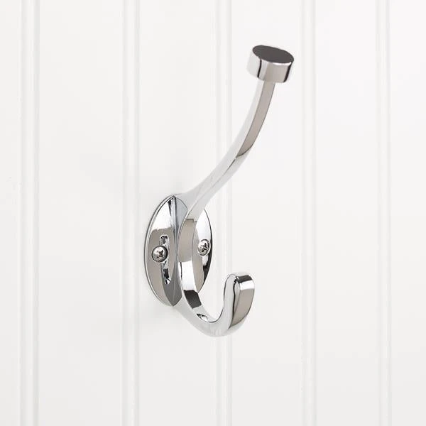 Elements Elements - 5-1/2 Inch Double Zinc Wall Mount Decorative Coat Hook. 4 Elements Elements - 5-1/2 Inch Double Zinc Wall Mount Decorative Coat Hook. - Image 2