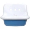 Nantucket Sinks Nantucket Sinks - Fireclay 24 Inch Wallmount Bathroom Sink In Blue/White -Plumb Tile ns vc24 bluw