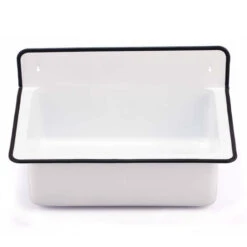 Nantucket Sinks Nantucket Sinks - Wallmount Bucket Sink No Overflow - White / Black PVC Trimmed Edge