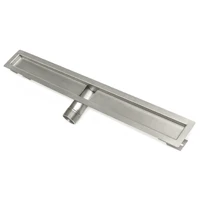 Infinity Drain - 36 Inch Stainless Steel Side Outlet Channel With 2 Inch Threaded Outlet