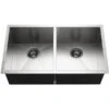 Hamat Hamat - Prizm 33 Inch Undermount Stainless Steel 50/50 Double Bowl Kitchen Sink -Plumb Tile pri 3318d