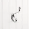 Elements Elements - 4-1/2 Inch Double Zinc Wall Mount Coat Hook. -Plumb Tile qfjbazgptdlsej5xs4ab