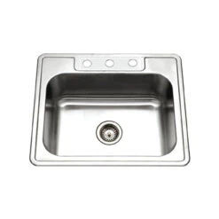 Hamat Hamat - Revive 25 Inch Topmount Stainless Steel Single Bowl Kitchen Sink, 8 Inch Depth