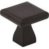 Elements - 1 Inch Overall Length Square Hadly Cabinet Knob