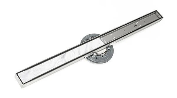 Infinity Drain Infinity Drain - 36 Inch S-Stainless Steel Series High Flow Complete Kit With Tile Insert Frame With Cast Iron Drain Body, 3 Inch No Hub Outlet 3 Infinity Drain Infinity Drain - 36 Inch S-Stainless Steel Series High Flow Complete Kit With Tile Insert Frame With Cast Iron Drain Body, 3 Inch No Hub Outlet