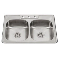 Hamat Hamat - Revive 33 Inch ADA Topmount Stainless Steel 4-hole Sink