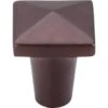 Top Knobs - Aspen 7/8 Inch Length Square Knob - Mahogany Bronze -Plumb Tile topm1513 75