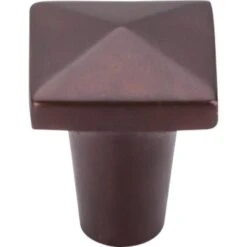 Top Knobs - Aspen 7/8 Inch Length Square Knob - Mahogany Bronze