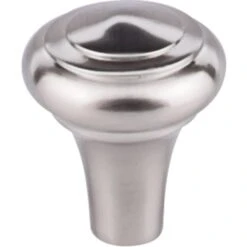 Top Knobs - Aspen II Peak 1 Inch Diameter Round Knob - Brushed Satin Nickel