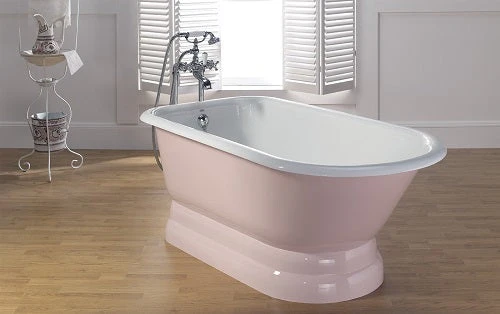 Cheviot Cheviot - Traditional Cast Iron Bathtub W/ Pedestal, 61 Inch, Roll Rim 3 Cheviot Cheviot - Traditional Cast Iron Bathtub W/ Pedestal, 61 Inch, Roll Rim