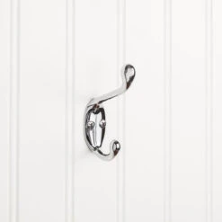 Elements Elements - 3-3/8 Inch Double Zinc Wall Mount Coat Hook. -Plumb Tile ul75gemkijvjd2yxwwju