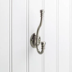 Elements Elements - 5-3/16 Inch Double Zinc Wall Mount Decorative Coat Hook.