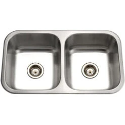 Hamat Hamat - Vitality 32 Inch Undermount Stainless Steel 50/50 Double Bowl Kitchen Sink