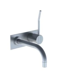 Vola - 112Xl One-Handle Mixer, 6 Inch Spout & Plate Trim Kit, For Spout To Left Installation