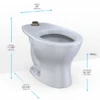 Toto Toto - Tornado Flush Commercial Flushometer Floor-Mounted Toilet, Elongated, Cotton White