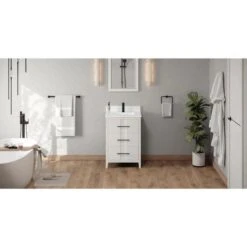 Jeffrey Alexander Jeffrey Alexander - Katara 24 Inch W Single Basin Bathroom Vanity Set -Plumb Tile xwjafep63ykxvqrhbtju